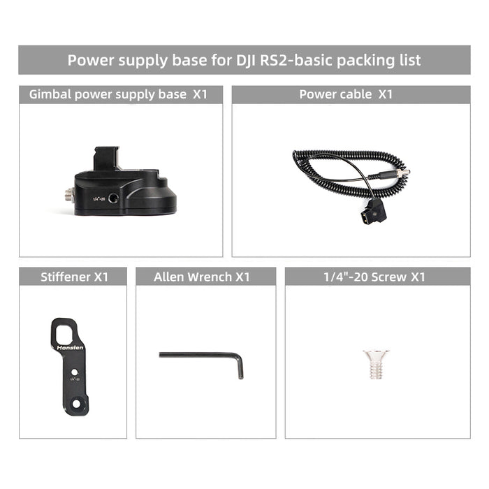 Universal GreenBull Honsien Power Supply Plate Baseplate For DJI Ronin2 To RS2 3-Axis Gimbal Adapter